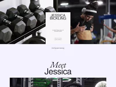 Website Redesign for Fitness Influencer Jessica Bickling