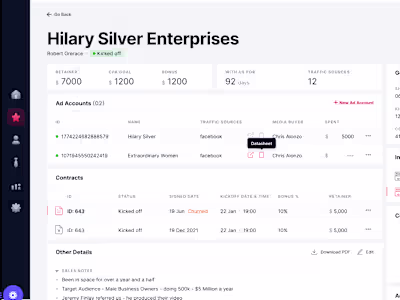 Agency Management Dashboard