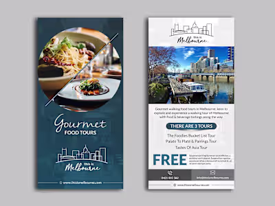 Tri fold Brochure design for a resturant, minimalist design ...