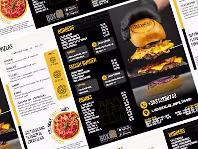Hospitality  Menus  🍔  ☕  🍟  🥦