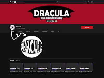 Youtube Channel Branding for Dracula