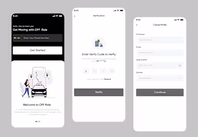 Uber Clone - App Design 