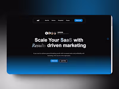  SaaS Modern Marketing Website for Modern X Webs