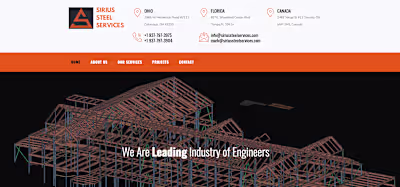 Custom Website Development for Sirius Steel