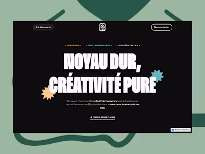 Creative Landing Page Design for Collectif Core