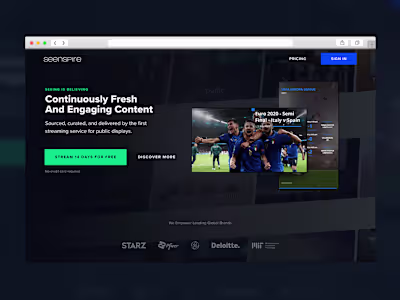 Seenspire UI/UX Design & Webflow Development 