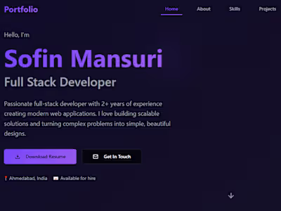 Portfolio - Full Stack Developer