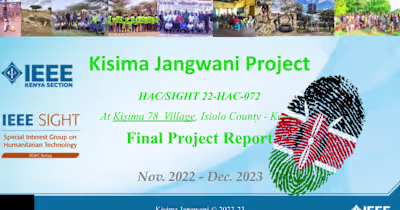 Kisima Jangwani Borehole and Mentorship Project