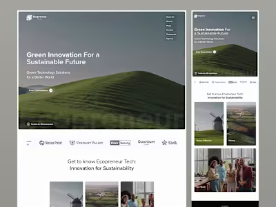 Ecopreneur - Landing Page