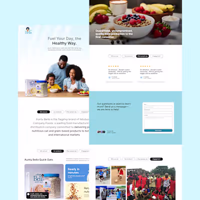 Aunty Bella WordPress Website Development