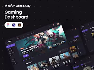 Gaming Website Dashboard Design and Case Stu