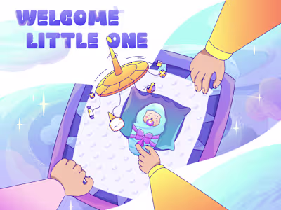 Baby Birthday Postcard