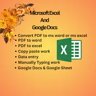 PDF to Microsoft Excel, Word, Google Docs, Google Sheets