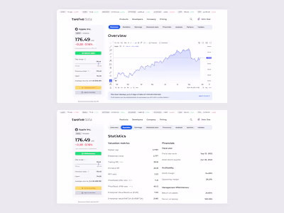 New internal page for a fintech data provider — clean layout...