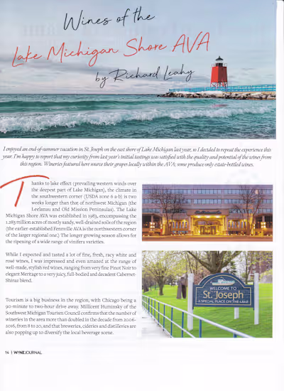 Author, "Wines of SW Michigan"