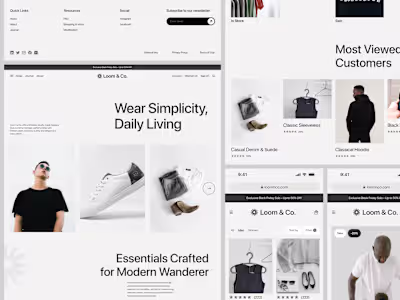 Minimalist E-Commerce UI – Fashion Store Web & Mobile