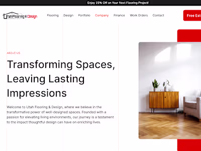 Webflow CMS Development for Utah flooring.