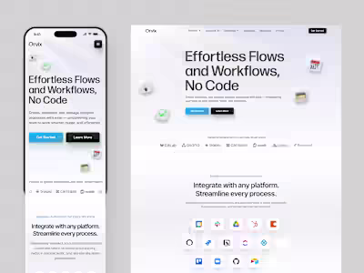 Orvix - Productivity Responsive Landing Page