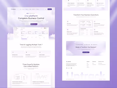 Uptrack SaaS Platform – Designed & Developed in Webflow