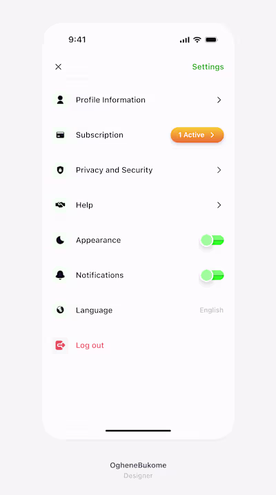 Settings, Privacy & Security Excerpts showcasing the design ...