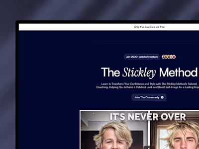 Stickley Landing Page