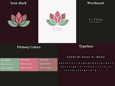 A soft, nature-inspired identity designed for Li Flura Natur...