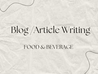Blog Writing | Food & Beverage