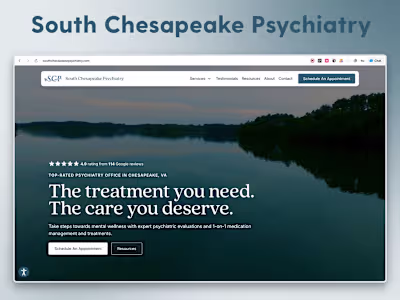 A Digital Makeover for South Chesapeake Psychiatry