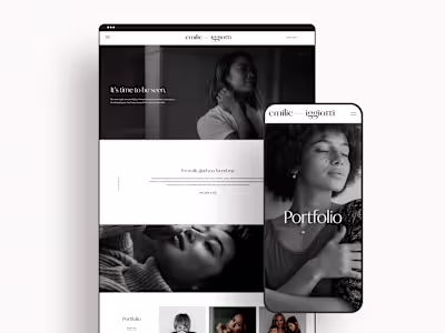Emilie Iggiotti Photography Squarespace Website