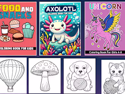 I will create a Coloring Pages and Book Covers
