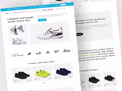 E commerce landing page 