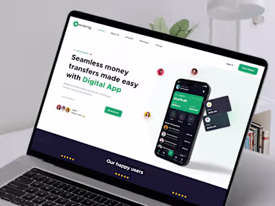 Banking Application Landing Page