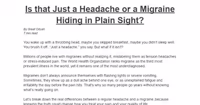 Understanding Headaches vs. Migraines