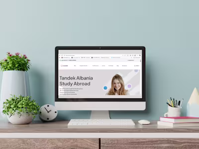 Tandek Albania Study Abroad Website Redesign