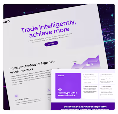 Intelligent Trading Landing Page
