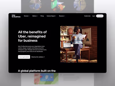 Uber for Business Framer Website Redesign