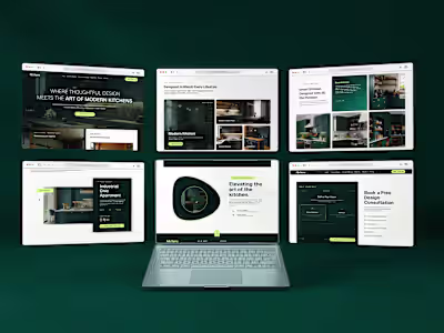 Premium Kitchen & Custom Cabinetry Website UI Design