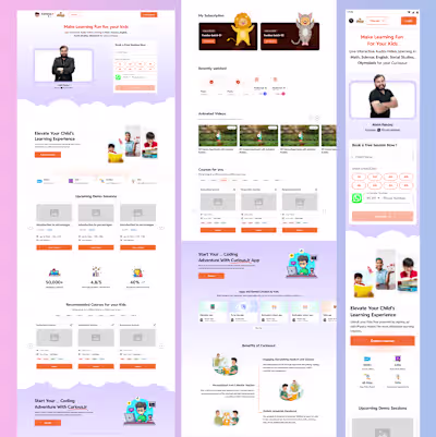 Curious Jr Educational Platform UI/UX Design