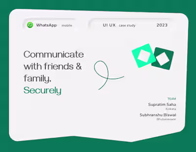 WhatsApp case study | UX Research | Design UI solution :: Behan…