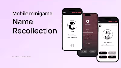 Name Recollection | UX/UI design :: Behance