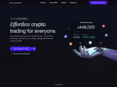 AI Crypto Investment Landing Page