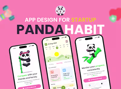 🎯 Pandahabit - Habit Tracker Mobile App Design 🐼 UXUI 
