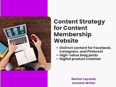 Content Strategy for Content Membership Website