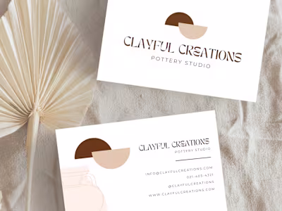 Branding/Web Design Clayful Creations Pottery Studio