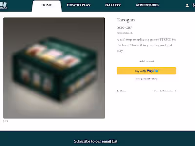 Tarogan | Shopify Based eCommerce Website