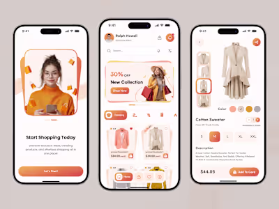 E-Commerce Mobile App Design – Modern & Minimal UI
