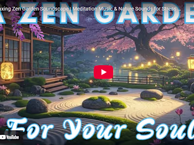 A Japanese Zen Garden Themed Soundscape Relaxation Video