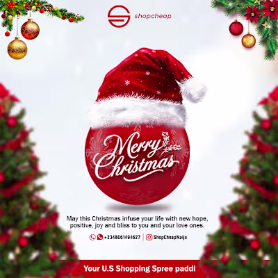 Merry Christmas Flyer Design for Shopcheap