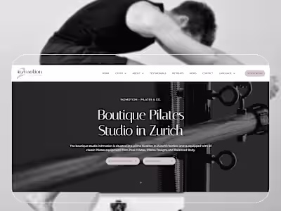 Pilate studio - landing page