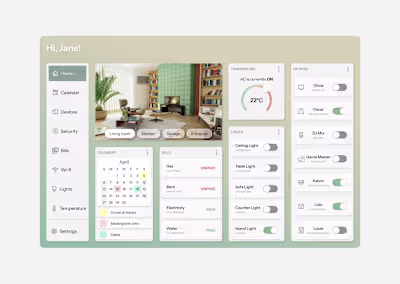 Home Monitoring App Design